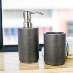 Grey Resin Tumbler -Elements Bathroom Deals Store 1000069977 alt02