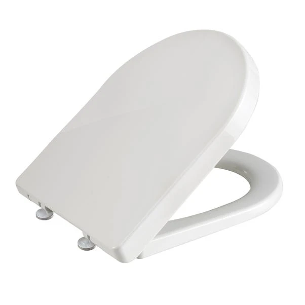Thermoplast White Soft Close D Shape Toilet Seat 4 Thermoplast White Soft Close D Shape Toilet Seat - Image 4