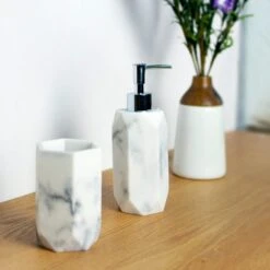 Marble Effect Resin Soap Dispenser -Elements Bathroom Deals Store 1000140490 alt03