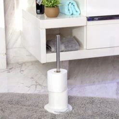Marble Effect Toilet Roll Storage -Elements Bathroom Deals Store 1000140493 alt03