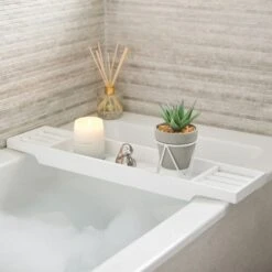 Marble Effect Bamboo Bath Rack -Elements Bathroom Deals Store 1000160226 alt03