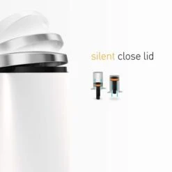 Simplehuman White 6 Litre Semi Round Bin -Elements Bathroom Deals Store 30235405 alt05