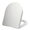 Thermoplast White Soft Close D Shape Toilet Seat