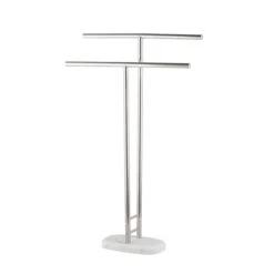 Marble Effect Freestanding Towel Rail