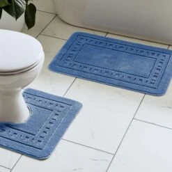 Catherine Lansfield Armoni Bath And Pedestal Mat Set -Elements Bathroom Deals Store 30680844