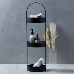 Elements Matt Black 3 Tier Caddy