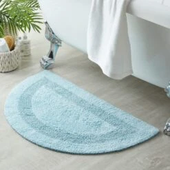 Super Soft Reversible Semi Circle Bath Mat 18 Super Soft Reversible Semi Circle Bath Mat -Elements Bathroom Deals Store 30711444