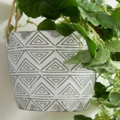 Artificial Trailing Plant In Hanging Geometric Plant Pot -Elements Bathroom Deals Store 30732435 alt02