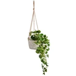 Artificial Trailing Plant In Hanging Geometric Plant Pot -Elements Bathroom Deals Store 30732435 alt04