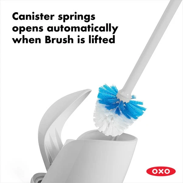 OXO Compact Grey Toilet Brush Canister 5 OXO Compact Grey Toilet Brush Canister - Image 5