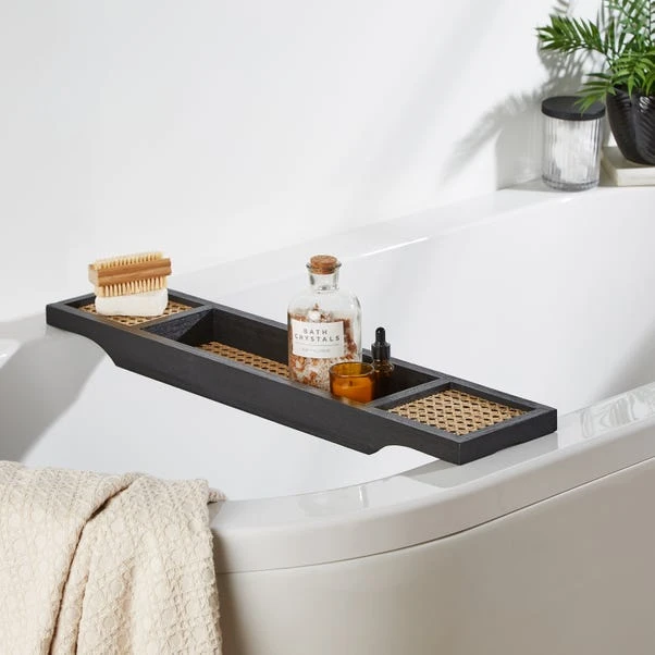 French Cane Black Bath Rack 1 French Cane Black Bath Rack