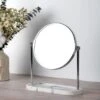 Marble Effect Free Standing Dressing Table Mirror With Tray