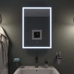 Burley Rectangle LED Wall Mirror -Elements Bathroom Deals Store 30814843 alt04