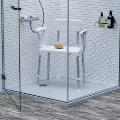 White Inclusive Shower Chair 13 White Inclusive Shower Chair -Elements Bathroom Deals Store 30814850 alt06