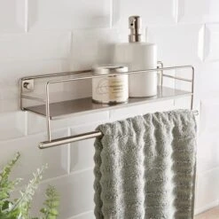 Wall Mounted Storage Towel Rail -Elements Bathroom Deals Store 30830235