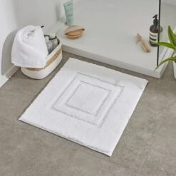 Luxury Cotton Non-Slip Shower Mat -Elements Bathroom Deals Store 30837133