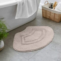Luxurious Cotton Oval Bath Mat -Elements Bathroom Deals Store 30837137