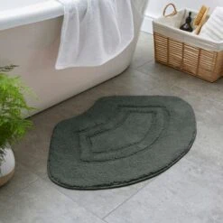 Luxurious Cotton Oval Bath Mat -Elements Bathroom Deals Store 30837354
