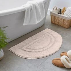 Luxury Cotton Semi-Circle Bath Mat -Elements Bathroom Deals Store 30837359
