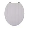 Tongue And Groove Grey Toilet Seat