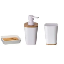 Natureo Bamboo 3 Piece Bathroom Accessories Set