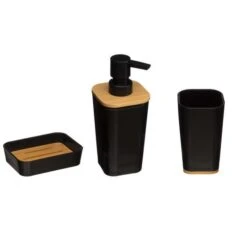 Natureo Bamboo 3 Piece Bathroom Accessories Set -Elements Bathroom Deals Store 30856913