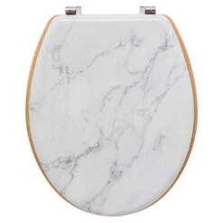 Lea Marble Effect Toilet Seat -Elements Bathroom Deals Store 30856919