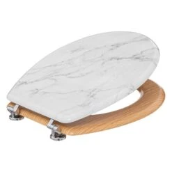 Lea Marble Effect Toilet Seat -Elements Bathroom Deals Store 30856919 alt01