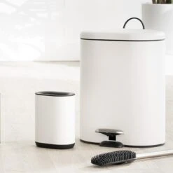 6 Litre Siliflex Oval Bathroom Bin -Elements Bathroom Deals Store 30856944 alt04