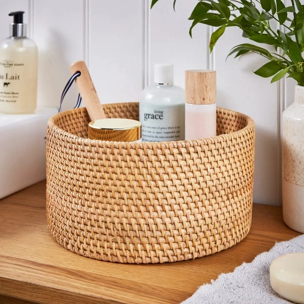Rattan Round Basket 1 Rattan Round Basket