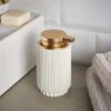 Modern Luxe Ribbed Resin Soap Dispenser