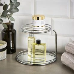 Modern Luxe 2 Tier Mirrored Storage Tray -Elements Bathroom Deals Store 30864794