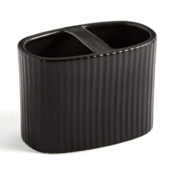 Ceramic Ribbed Electric Toothbrush Holder -Elements Bathroom Deals Store 30864814 alt02