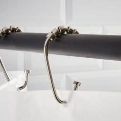 Pack Of 12 Open Shower Curtain Rings 10 Pack Of 12 Open Shower Curtain Rings -Elements Bathroom Deals Store 30864815 alt01