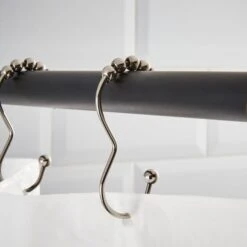 Pack Of 12 3-Shaped Shower Curtain Rings 10 Pack Of 12 3-Shaped Shower Curtain Rings -Elements Bathroom Deals Store 30864817 alt01