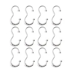 Pack Of 12 3-Shaped Shower Curtain Rings 11 Pack Of 12 3-Shaped Shower Curtain Rings -Elements Bathroom Deals Store 30864817 alt02