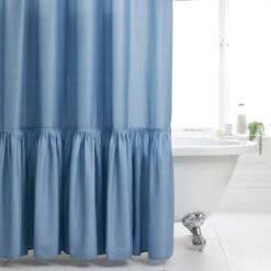 Heart And Soul Frill Long Shower Curtain