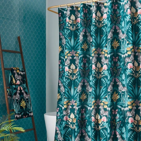 Utopia Dream Teal Shower Curtain 4 Utopia Dream Teal Shower Curtain - Image 4