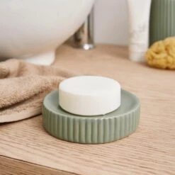 Ceramic Ribbed Soap Dish -Elements Bathroom Deals Store 30870197