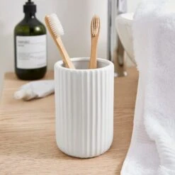 Ceramic Ribbed Tumbler -Elements Bathroom Deals Store 30870205