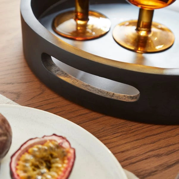 Round Wooden Tray 2 Round Wooden Tray - Image 2