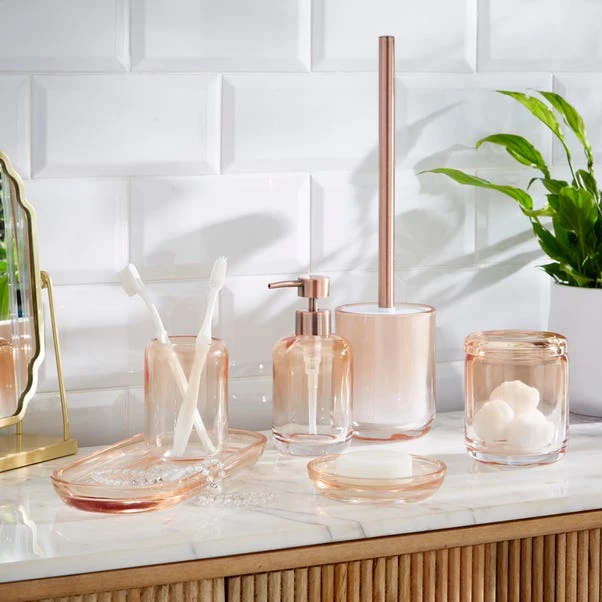 Ombre Apricot Glass Soap Dispenser 4 Ombre Apricot Glass Soap Dispenser - Image 4