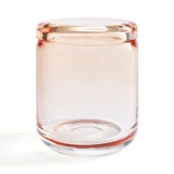 Ombre Apricot Glass Storage Pot 6 Ombre Apricot Glass Storage Pot -Elements Bathroom Deals Store 30890975 alt02