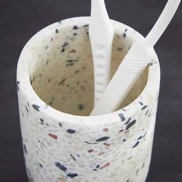 Terrazzo Natural Toothbrush Holder 2 Terrazzo Natural Toothbrush Holder - Image 2