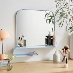 Elements Squoval Wall Mirror With Curling Shelf -Elements Bathroom Deals Store 30893750