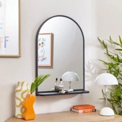 Arched Wall Mirror With Shelf -Elements Bathroom Deals Store 30893754
