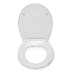 Croydex Corvo White Stick-n-Lock Oval Toilet Seat -Elements Bathroom Deals Store 30908778 alt02
