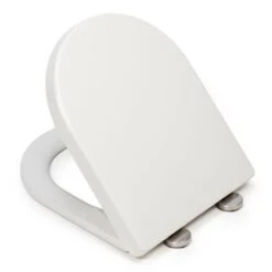 Croydex Telese White Stick-n-Lock D Shape Toilet Seat -Elements Bathroom Deals Store 30908779 alt04