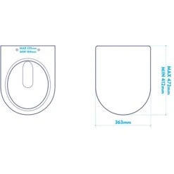 Croydex Telese White Stick-n-Lock D Shape Toilet Seat -Elements Bathroom Deals Store 30908779 alt07