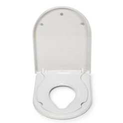 Croydex Hillier White Stick-n-Lock D Shape Family Toilet Seat -Elements Bathroom Deals Store 30908841 alt04